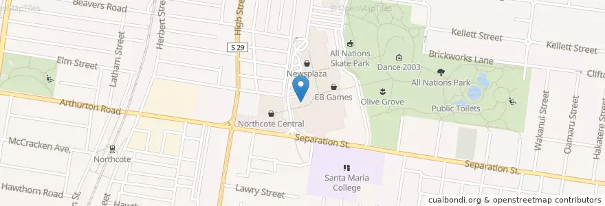 Mapa de ubicacion de PharmaSave en Australie, Victoria, City Of Darebin.