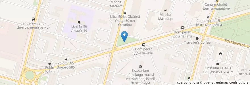 Mapa de ubicacion de Уличная библиотека en روسيا, Приволжский Федеральный Округ, باشقورستان, Городской Округ Уфа.