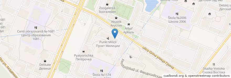 Mapa de ubicacion de ПрезиДент en Rusland, Centraal Federaal District, Moskou, Юго-Западный Административный Округ, Район Северное Бутово.