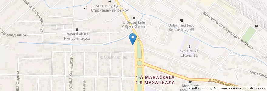 Mapa de ubicacion de караоке клуб Вегас en روسيا, منطقة شمال القوقاز الفيدرالية, Дагестан, Городской Округ Махачкала.