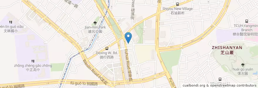 Mapa de ubicacion de Oven Coffee en تایوان, 新北市, تایپه, 士林區.