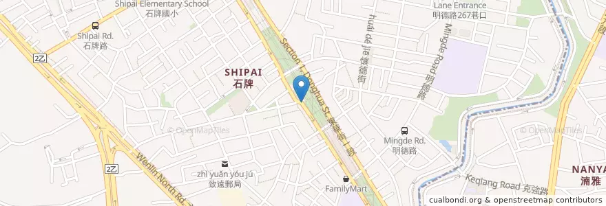 Mapa de ubicacion de 北巡宮 en تایوان, 新北市, تایپه, 北投區.