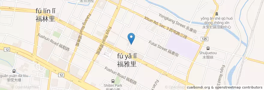 Mapa de ubicacion de 肯德基 en 臺灣, 臺中市, 西屯區.