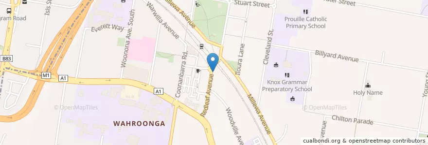 Mapa de ubicacion de Sushi house en 오스트레일리아, New South Wales, 시드니, Ku-Ring-Gai Council.
