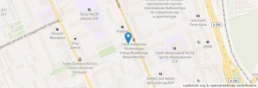 Mapa de ubicacion de Doner House en Russia, Central Federal District, Moscow, Northern Administrative Okrug, Timiryazevsky District.