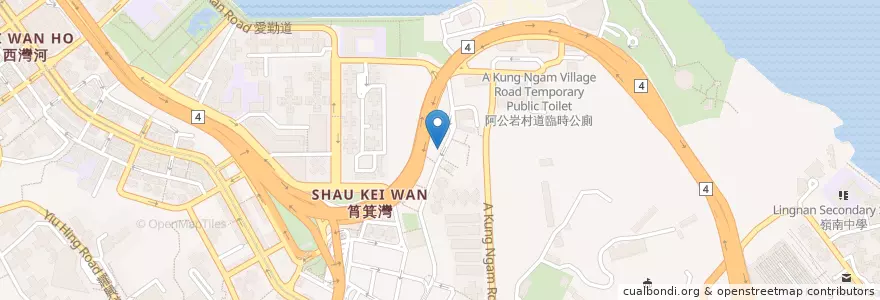 Mapa de ubicacion de Raas Fusion Restaurant en China, Guangdong, Hong Kong, Hong Kong Island, New Territories, Eastern District.