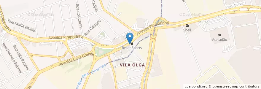 Mapa de ubicacion de Auto Moto Escola Brasil en ブラジル, 南東部地域, サンパウロ, Região Geográfica Intermediária De São Paulo, Região Metropolitana De São Paulo, Região Imediata De São Paulo, Diadema, São Bernardo Do Campo.