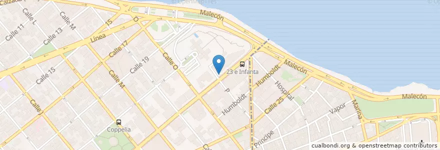Mapa de ubicacion de ETECSA Minipunto en 쿠바, La Habana, Plaza De La Revolución.