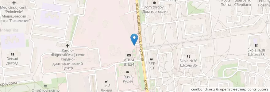 Mapa de ubicacion de Оранжевый остров en Rusland, Centraal Federaal District, Oblast Belgorod, Белгородский Район, Городской Округ Белгород.