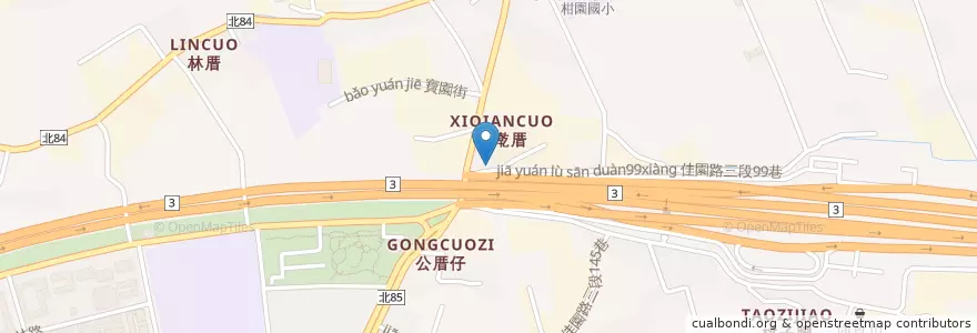 Mapa de ubicacion de 天元福德宮 en تايوان, تايبيه الجديدة, 樹林區.