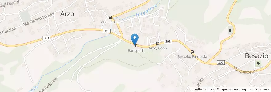 Mapa de ubicacion de Bar sport en İsviçre, Ticino, Distretto Di Mendrisio, Circolo Di Mendrisio, Mendrisio.