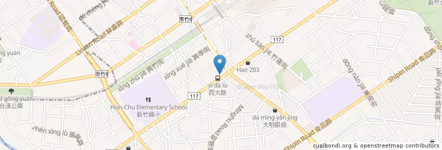 Mapa de ubicacion de 鳳凰越南小館 en 臺灣, 臺灣省, 新竹市, 東區.