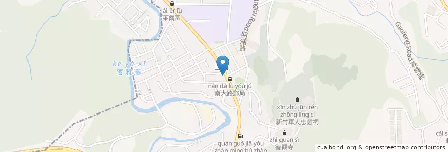 Mapa de ubicacion de 新涼冰菓店 en Taiwan, Taiwan Province, Hsinchu, East District.