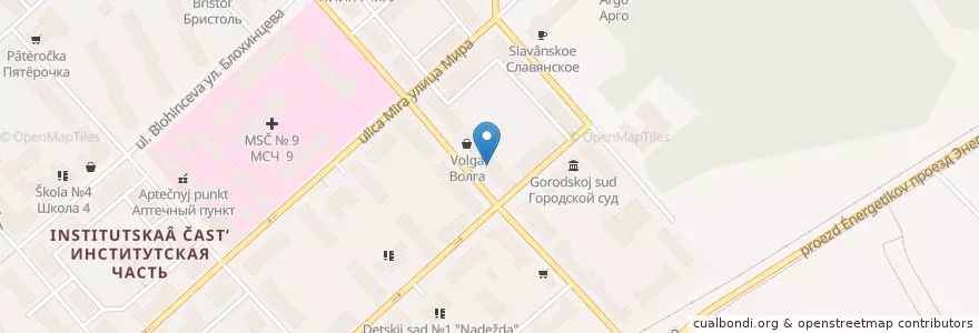 Mapa de ubicacion de Будь здоров en Rússia, Distrito Federal Central, Oblast De Moscou, Городской Округ Дубна.