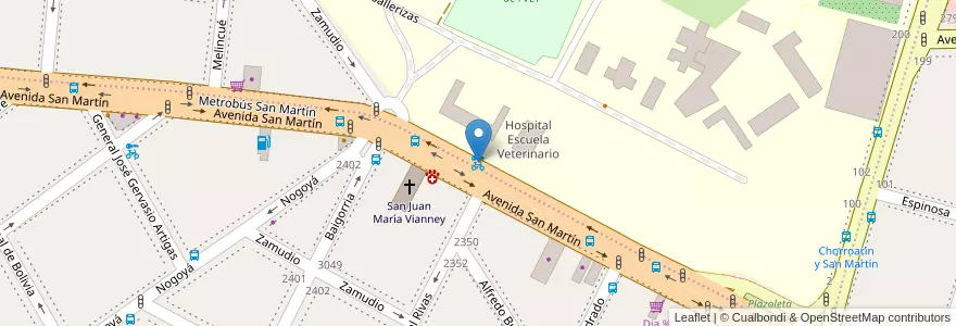 Mapa de ubicacion de 378 - Agronomia en アルゼンチン, Ciudad Autónoma De Buenos Aires, ブエノスアイレス, Comuna 15.