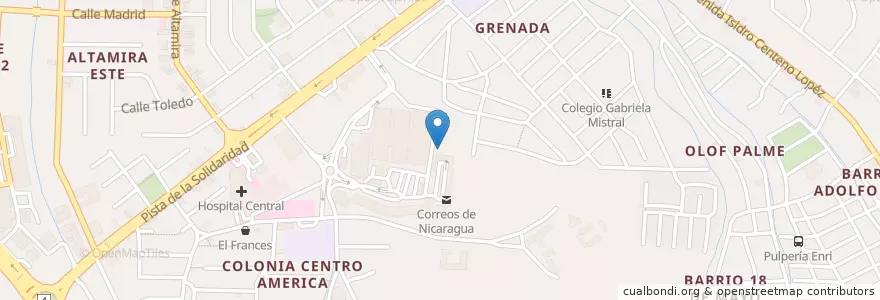 Mapa de ubicacion de Asados & Antojitos del Rancho en نيكاراجوا, Departamento De Managua, Managua (Municipio).