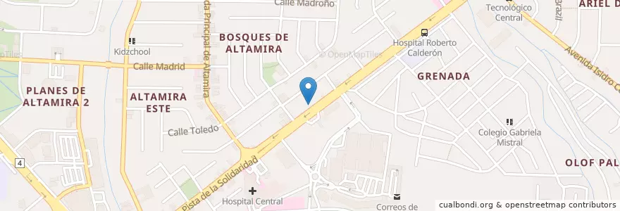 Mapa de ubicacion de Bar Silvia en نيكاراجوا, Departamento De Managua, Managua (Municipio).