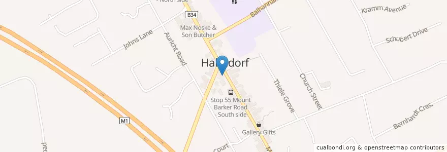 Mapa de ubicacion de Hahndorf Surgery en Австралия, Южная Австралия, Mount Barker District Council.