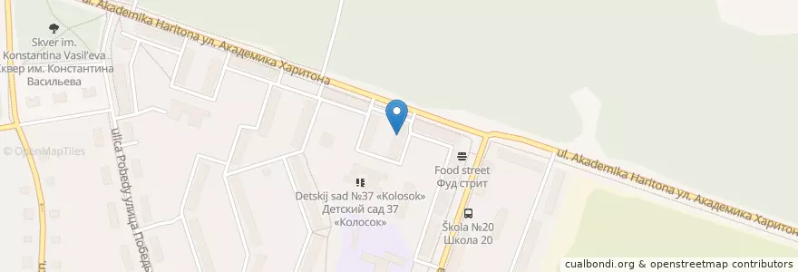 Mapa de ubicacion de Отделение связи №607187 en Russie, District Fédéral De La Volga, Oblast De Nijni Novgorod, Городской Округ Саров.