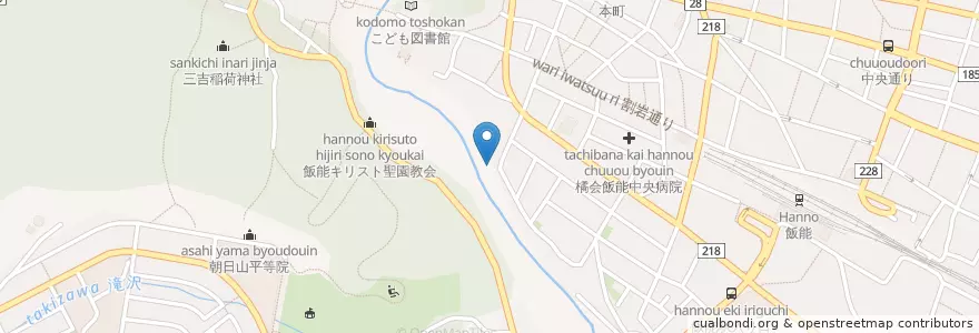 Mapa de ubicacion de 和膳蜻蛉亭 en Япония, Сайтама, Ханно.