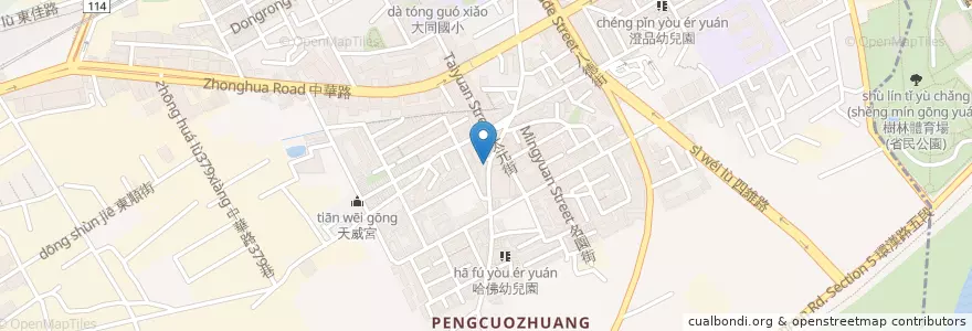 Mapa de ubicacion de 三重赤肉羹 en 타이완, 신베이 시, 수린 구.