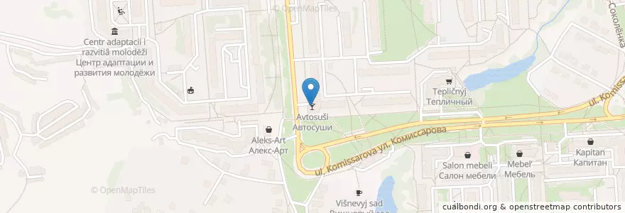 Mapa de ubicacion de Автосуши en Rússia, Distrito Federal Central, Владимирская Область, Городской Округ Владимир.