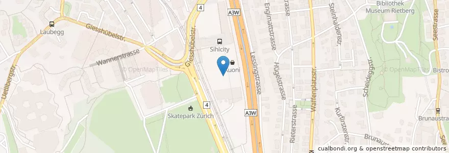 Mapa de ubicacion de CS Bancomat en Schweiz/Suisse/Svizzera/Svizra, Zürich, Bezirk Zürich, Zürich.