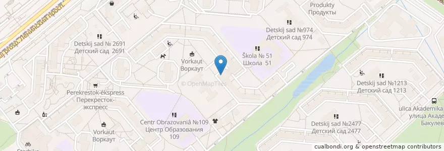 Mapa de ubicacion de Kathrin bakery en Rusland, Centraal Federaal District, Moskou, Юго-Западный Административный Округ, Район Тёплый Стан.