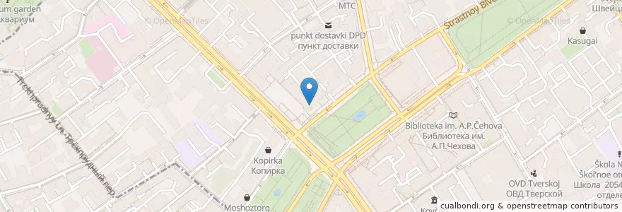 Mapa de ubicacion de Ригла en Rusia, Distrito Federal Central, Москва, Distrito Administrativo Central, Тверской Район.