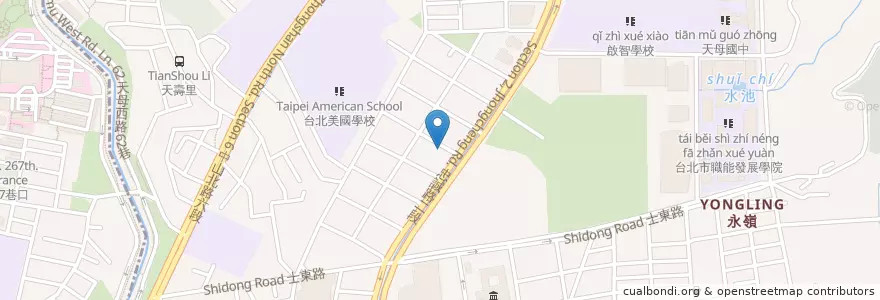Mapa de ubicacion de CA rolls en Taïwan, Nouveau Taipei, Taipei, District De Shilin.