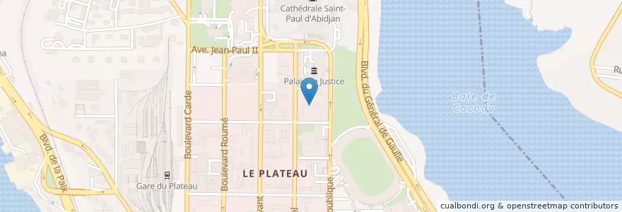 Mapa de ubicacion de Cour Secondaire Methodiste du Plateau en 科特迪瓦, 阿比让, Le Plateau.