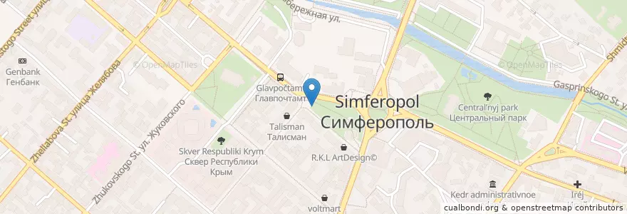 Mapa de ubicacion de Коффишка en Russia, South Federal District, Autonomous Republic Of Crimea, Republic Of Crimea, Simferopol District, Simferopol Municipality Council, Simferopol (Urban Okrug).