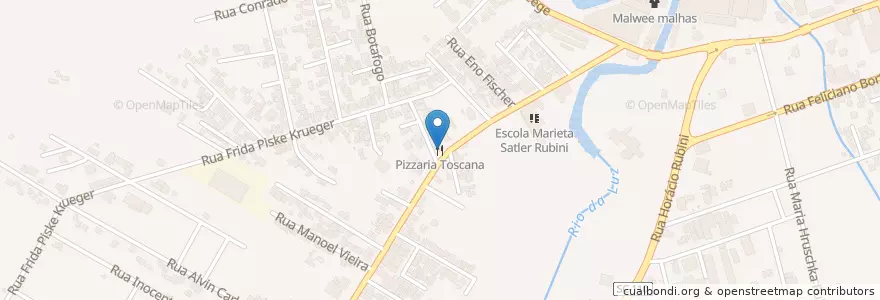 Mapa de ubicacion de Pizzaria Toscana en Бразилия, Южный Регион, Санта-Катарина, Região Geográfica Intermediária De Joinville, Microrregião De Joinville, Jaraguá Do Sul.