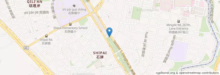 Mapa de ubicacion de Taipei metro toilets en Taiwan, 新北市, Taipei, 北投區.