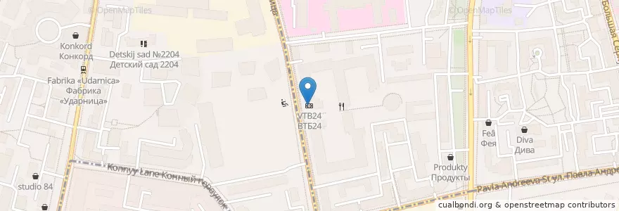 Mapa de ubicacion de ВТБ en Rusia, Distrito Federal Central, Москва, Южный Административный Округ, Distrito Administrativo Central, Район Якиманка.