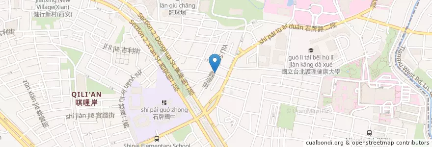Mapa de ubicacion de 水龜伯古早味 en 臺灣, 新北市, 臺北市, 北投區.