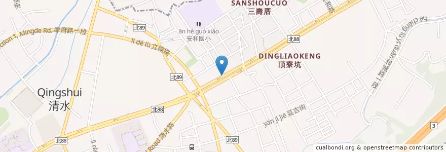 Mapa de ubicacion de 星巴克 en Taiwan, 新北市, 土城區.