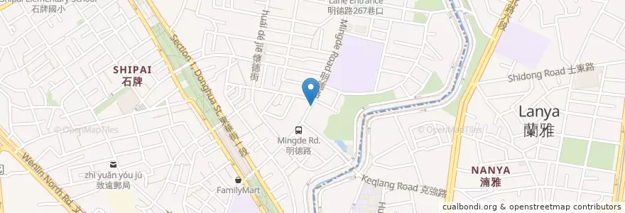 Mapa de ubicacion de 益全便當 en 臺灣, 新北市, 臺北市, 北投區.
