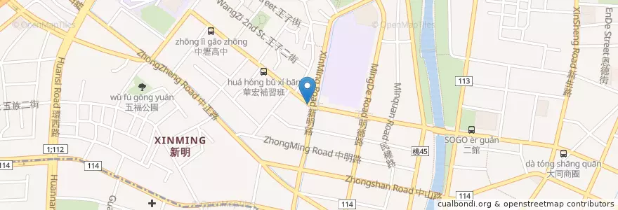 Mapa de ubicacion de 日寶蔥油餅 en Taiwan, Taoyuan, Zhongli.