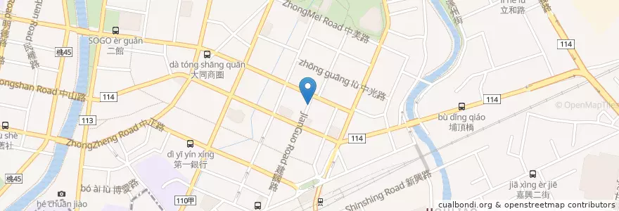 Mapa de ubicacion de 西西里義大利麵 en تایوان, 桃園市, 中壢區.