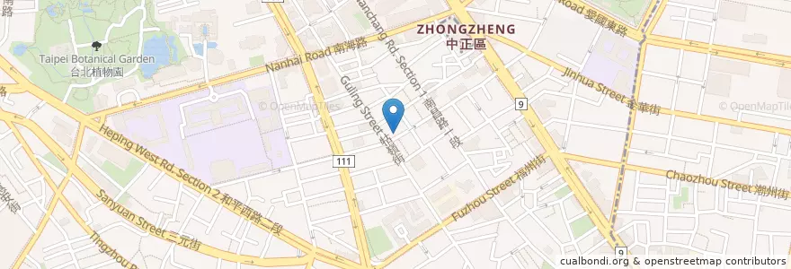 Mapa de ubicacion de 金仙排骨 en Taiwan, Nuova Taipei, Taipei, 中正區.