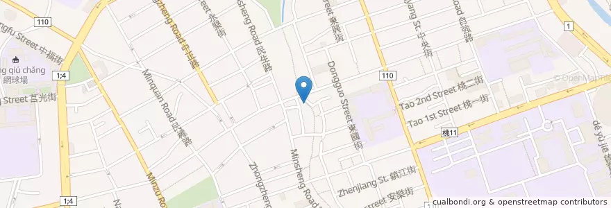 Mapa de ubicacion de 一品軒燒烤 en 台湾, 桃園市, 桃園区.