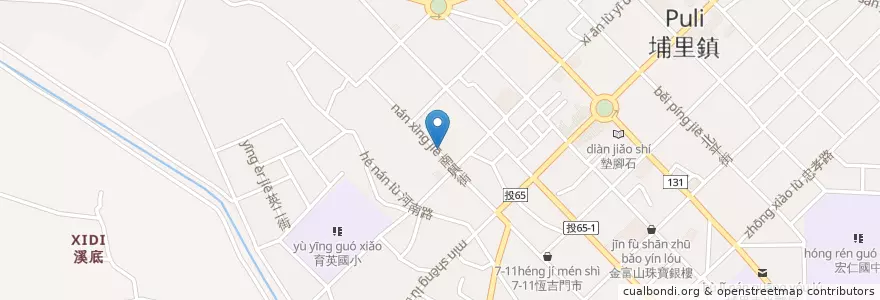 Mapa de ubicacion de 八六麵食館 en Tayvan, 臺灣省, Nantou, 埔里鎮.
