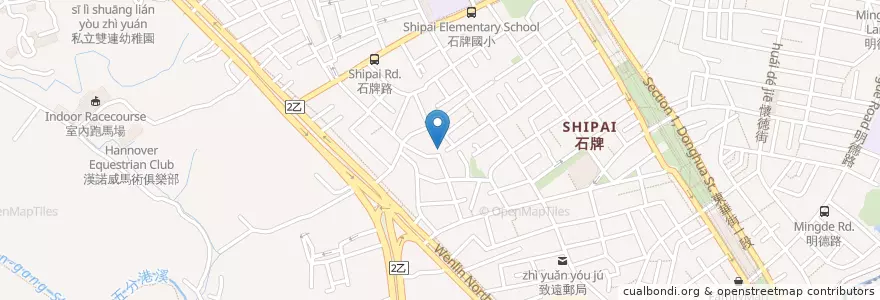Mapa de ubicacion de 玄帝宮 en تایوان, 新北市, تایپه, 北投區.