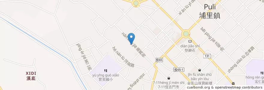 Mapa de ubicacion de 躍獅以樂藥局 en Тайвань, Тайвань, Наньтоу, 埔里鎮.