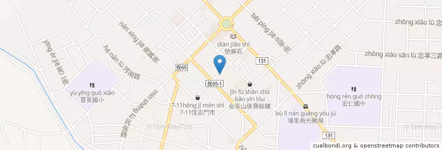 Mapa de ubicacion de 名家牙醫診所 en Tayvan, 臺灣省, Nantou, 埔里鎮.