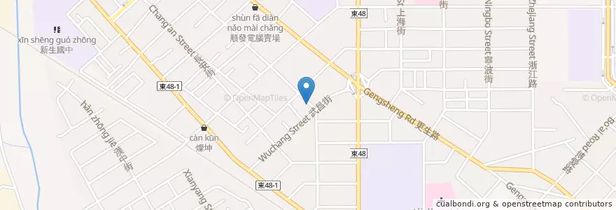 Mapa de ubicacion de 193咖啡館 en 台湾, 台湾省, 台東県, 台東市.