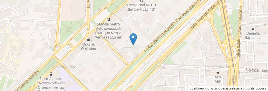 Mapa de ubicacion de Поликлиника.ру en Russia, Distretto Federale Centrale, Москва, Южный Административный Округ, Даниловский Район.