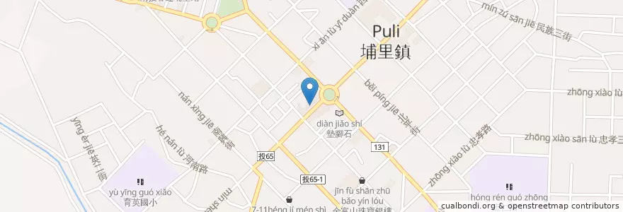 Mapa de ubicacion de 永昇牙醫診所 en Taiwan, Taiwan Province, Nantou County, Puli Township.