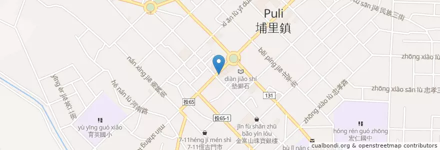 Mapa de ubicacion de 呂外科診所 en 臺灣, 臺灣省, 南投縣, 埔里鎮.